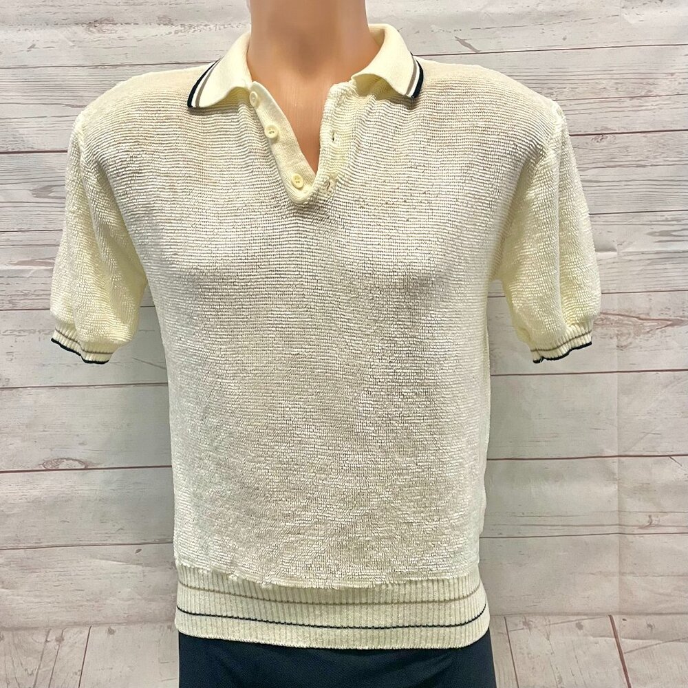 Vintage Weekends Knit short sleeve 70's polo shirt